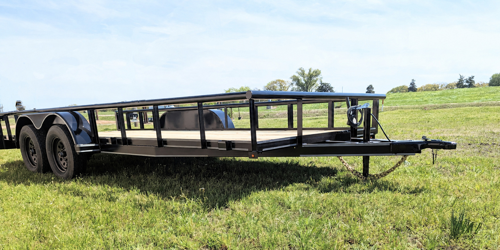 The Trailer Solution Wholesale Premier Custom Light Pipe Utility Trailer with Slide In Ramp