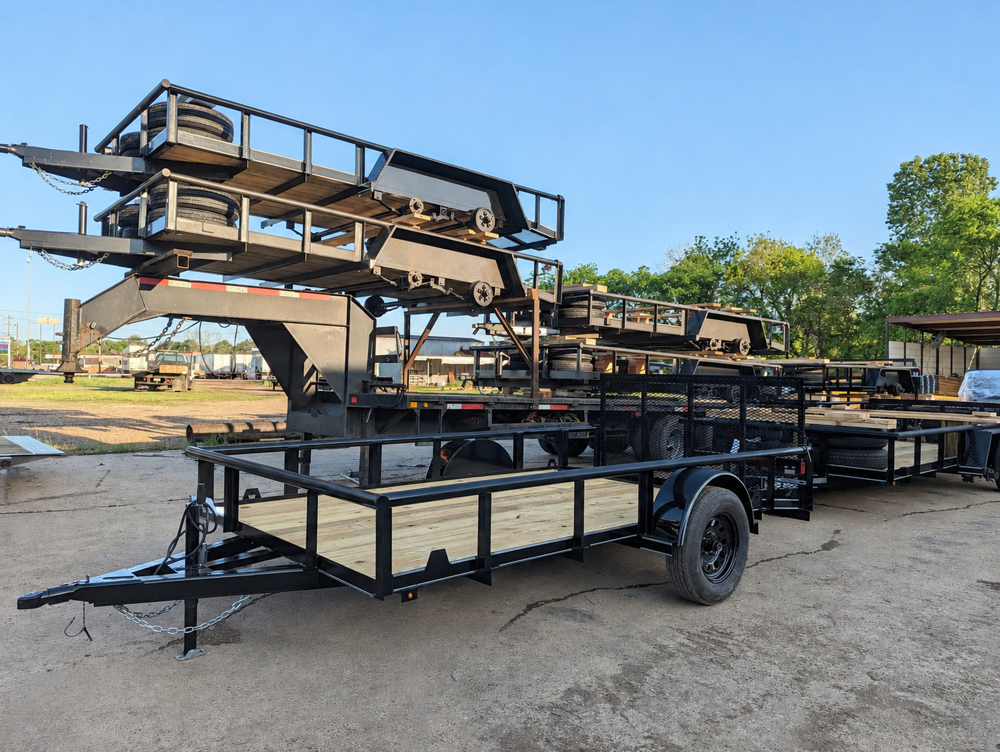 The Trailer Solution Wholesale Premier Custom Single Axle Utility Trailer with Fold Up Ramp