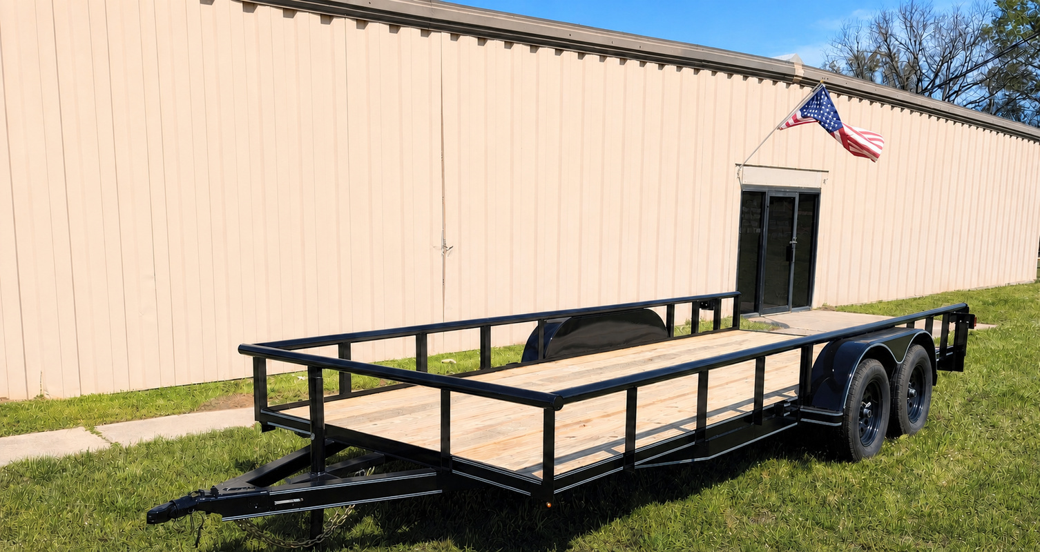 Light pipe utility equipment trailer premier by The Trailer Solution