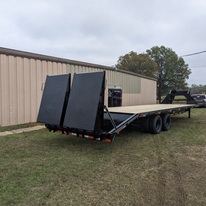 Premier Over the Wheel Gooseneck Pintle Equipment Trailer with Chain Tray
