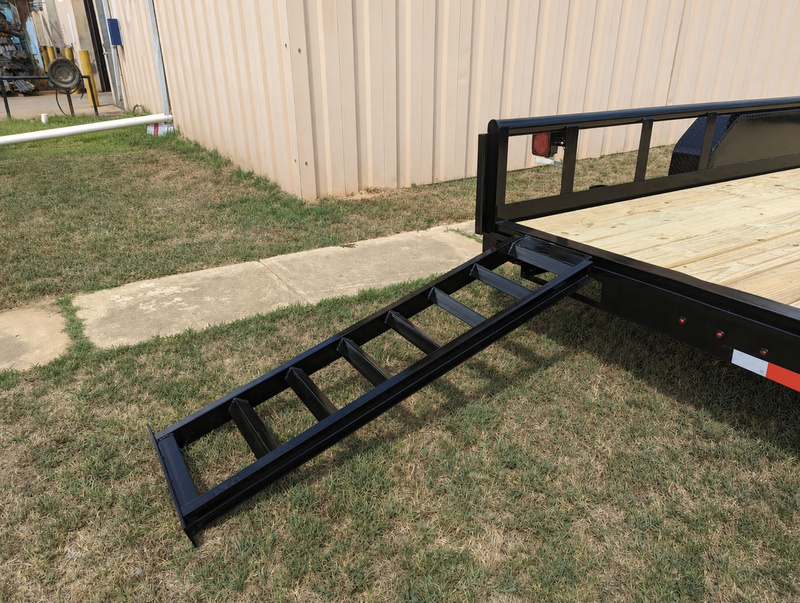 Custom Heavy Pipe Tandem Axle Utility Trailer with Slide In Ramps