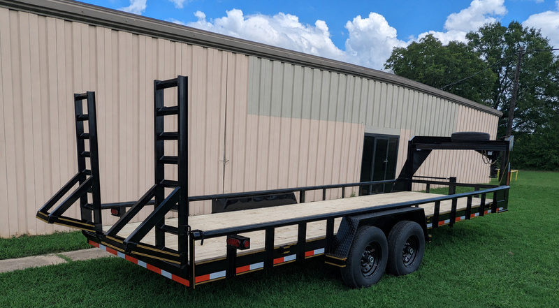 The Trailer Solution Heavy Pipe Tandem Axle Utility Trailer with Dual Gates