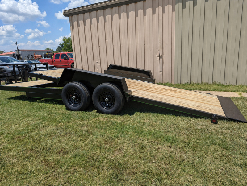 The Trailer Solution Premier Tilt Equipment Utility Trailer with 4' Stationary Bed